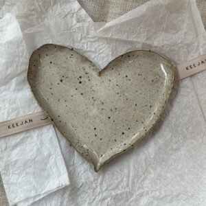 White heart jewellery dish